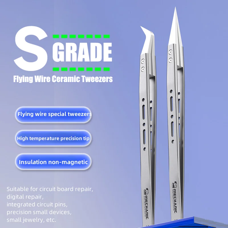 Electronics Repair Services - Mechanic S-grade Ceramic Tweezers Non-magnetic Precision